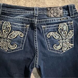 Miss Me Dark Blue Denim Jeans boyfriend capri 28